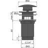 Донный клапан сифона ALCAPLAST A392BLACK для умывальника CLICK/CLACK 5/4