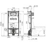 Инсталляция ALCAPLAST AM101/1120-4:1 RU M678-0001 с черной матовой кнопкой и шумоизоляцией AM101/1120-4.1 RU M678-0001
