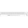 Водоотводящий желоб ALCAPLAST APZ1104-850 FLEXIBLE для перфорированной решетки с регулируемым краем, к стене низкий, вертикальный сток